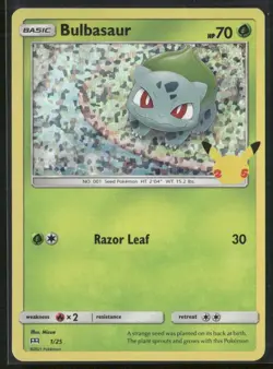 Pokemon TCG Bulbasaur 1/25 Holo McDonalds 2021 25th Anniversary Near Mint - Image 1