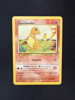 Charmander 046/102 - Base Set - Regular - Unlimited - WOTC - Pokemon TCG - LP - Image 1