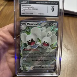 Maushold EX Holo SV04 155/182 Paradox Rift Pokemon Card CGC 9 English Graded - Image 1