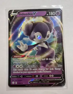 Indeedee V - 039/072 Ultra Rare Shining Fates NM Pokemon TCG - Image 1