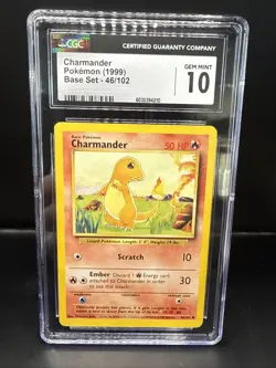 Pokemon CGC 10 Base Set Common Charmander 46/102 - Image 2