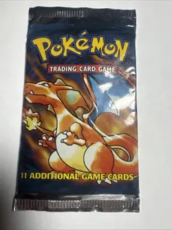 1999 Pokemon Base Set Unlimited Edition Booster Pack Charizard Sealed 21G - Image 3