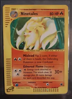 Pokemon TCG Ninetales 21/165 Holo Rare Vintage Expedition Base Set - Image 1