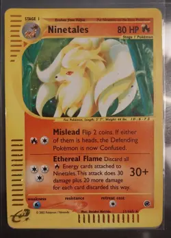 Pokemon TCG Ninetales 21/165 Holo Rare Vintage Expedition Base Set - Image 3