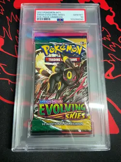 Pokemon Evolving Skies Umbreon Art Authentic Sealed Booster Pack PSA 10 - Image 1