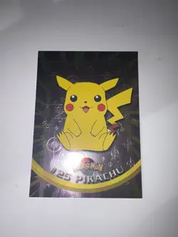 1999 Topps Pokemon TV animation edition #25 Pikachu textured foil - Image 1