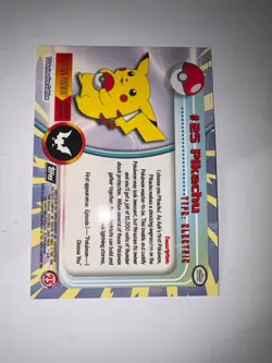 1999 Topps Pokemon TV animation edition #25 Pikachu textured foil - Image 2