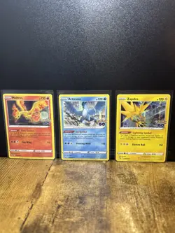 Pokemon TCG Moltres 012 Articuno 024 & Zapdos 029/078 Pokemon Go Holo Rare NM - Image 1