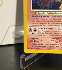 Pokemon Light Arcanine Neo Destiny Holo Rare w/ SWIRL LP+ - Image 3