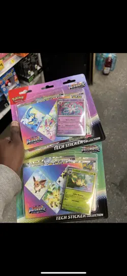 Pokemon TCG SEALED Prismatic Evolutions Tech Sticker Collection 2025 NM - Image 1