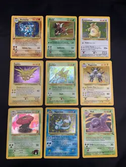 Vintage Holo Rare Pokemon TCG WOTC 1999 Base Set, Fossil, Jungle, Scyther Pinsir - Image 1