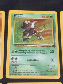 Vintage Holo Rare Pokemon TCG WOTC 1999 Base Set, Fossil, Jungle, Scyther Pinsir - Image 3