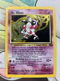 Mr. Mime (6/64) Pokemon Jungle - Holo Rare - TCG [MP] - Image 1