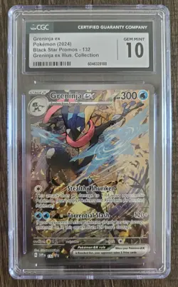 CGC 10 Greninja ex 132 Pokemon Shrouded Fable Black Star Promo Alt Art - Image 1