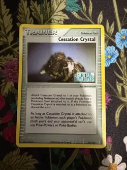 Pokemon Cessation Crystal 74/100 Crystal Guardians Reverse Holo - Bent Corner - Image 1