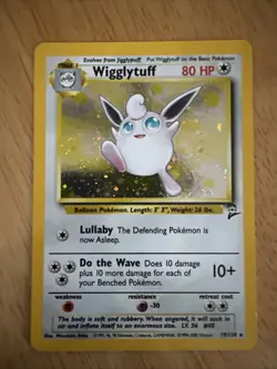 Pokemon TCG Wigglytuff Holo Rare Card 19/130 Base Set 2 - Image 1