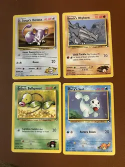 Lot of 4 Gym Heroes Pokemon Cards - Image 1