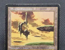 MTG Serra's Sanctum- DAMAGED -Urza's Saga Magic the Gathering Card # 325 - Image 3