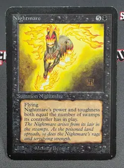 MTG Nightmare- DAMAGED -Alpha Magic the Gathering Card # 118 - Image 1