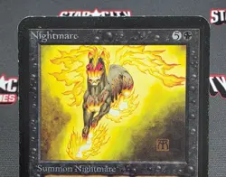 MTG Nightmare- DAMAGED -Alpha Magic the Gathering Card # 118 - Image 3