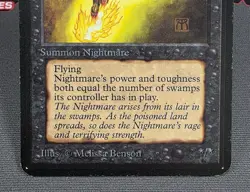MTG Nightmare- DAMAGED -Alpha Magic the Gathering Card # 118 - Image 4