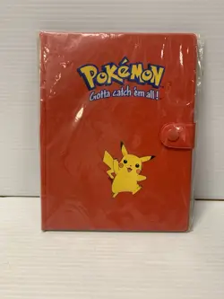 NOS Vintage 1999 Pikachu “Gotta catch ‘em All!” Pokemon Card Binder - Image 1