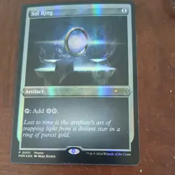 MTG Sol Ring Buy A Box Foil Promo Card Crimped on bottom - Image 1