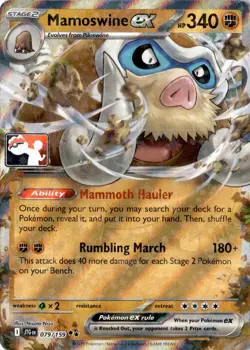 Mamoswine ex 079/159 Play! Pokemon Prize Pack Series Cards Holo - Image 1