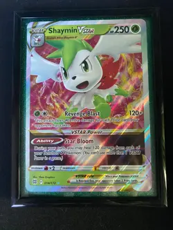 Shaymin Vstar Brilliant Stars 014/172 Jumbo Card Holo - Framed - Image 2