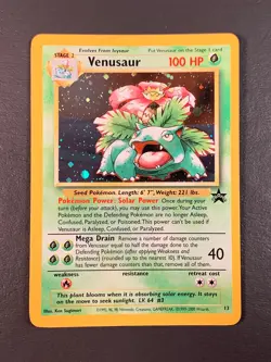 Venusaur WOTC Promo 13 Halo Pokemon TCG Card - Near Mint Condition - Image 1