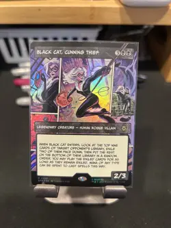 1 x Black Cat, Cunning Thief - Foil - Borderless - Marvel's Spider-Man - NM-Mint - Image 1