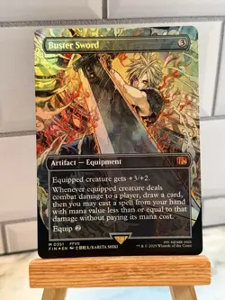 Mtg Final Fantasy Buster Sword Borderless NM Foil - Image 1