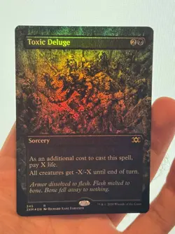 1X FOIL Toxic Deluge BORDERLESS MINT MTG Magic 2XM Double Masters RKF Art CEDH - Image 1