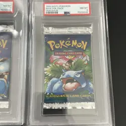 1999 WOTC Pokemon Base Foil Pack PSA 8 Charizard Blastoise Venusaur Set - Image 4
