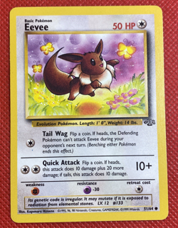 EEVEE - Jungle Set - 51/64 - Common - Pokemon Card - Unlimited Edition - LP - Image 1