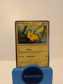 Pokemon TCG - Pikachu 025/165 Snowflake Stamped Holiday Calendar 2025 - Image 1