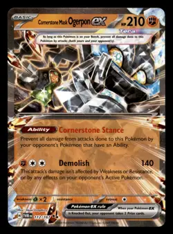 Cornerstone Mask Ogerpon ex 112/167 TWM Twilight Masquerade Pokemon Near Mint - Image 1