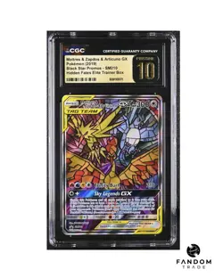 CGC 10 PRISTINE Moltres & Zapdos & Articuno GX Tag Team Pokemon SM210 - Image 1