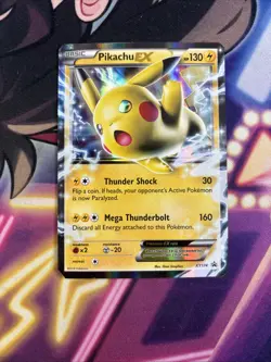 Pikachu EX - XY174 - Pokemon XY Promo Ultra Rare Card DMG - Image 1
