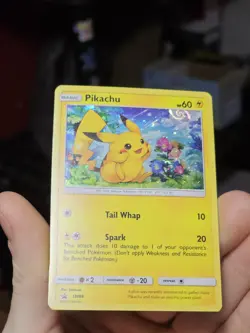 TCG Pokemon Pikachu SM86 Black Star Promo Sun & Moon Holo HD Swirl!! NM/LP - Image 2