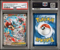 Mega Lucario ex 179/132 SIR 2025 Mega Evolution Pokemon TCG 💎GEM MINT PSA 10💎 - Image 3