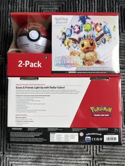 Pokemon Prismatic Evolutions ETB + Pokeball Bundle Sam’s Club (Sealed) x2 LOT - Image 2