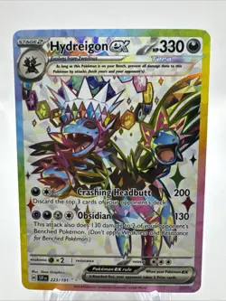Pokemon Tcg Hydreigon Ex 223/191 Surging Sparks Ultra Rare Sir Holo Full Art Nm - Image 1