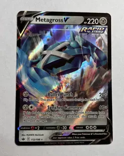 Metagross V - 112/198 - Ultra Rare Chilling Reign Pokemon TCG Near Mint - Image 1