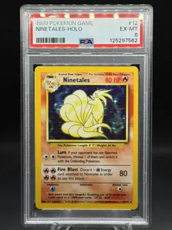 🐕 Pokemon TCG - Ninetales 12/102 - Base Set (1999) - Holo Rare - PSA 6 (EX-MT) - Image 1