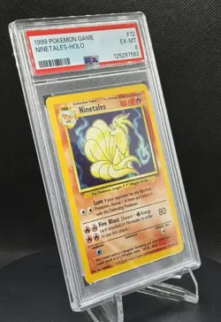 🐕 Pokemon TCG - Ninetales 12/102 - Base Set (1999) - Holo Rare - PSA 6 (EX-MT) - Image 3