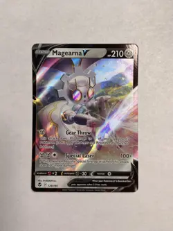 Pokemon TCG • Magearna V 128/195 • Sword & Shield Silver Tempest Holo Ultra Rare - Image 1