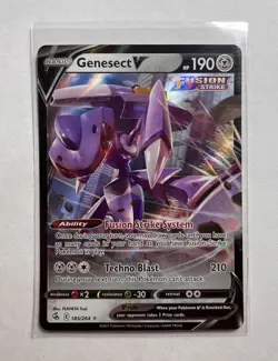 Genesect V 185/264 Ultra Rare Fusion Strike Pokemon TCG NM - Image 1