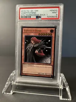 Yugioh Vanity's Fiend OP01 - EN001 Ultimate Rare OTS 1 PSA 9 - Image 1