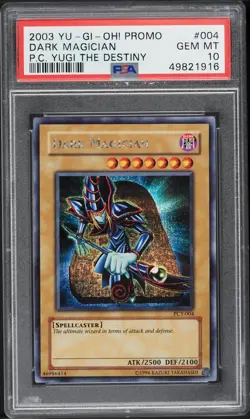 2003 YUGIOH PCY-004 DARK MAGICIAN SECRET RARE HOLO PSA 10 GEM MINT #49821916 - Image 1